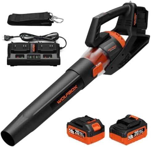 WOLFBOX MT500 Cordless Leaf Blower with 2 Batteries, 40V System
