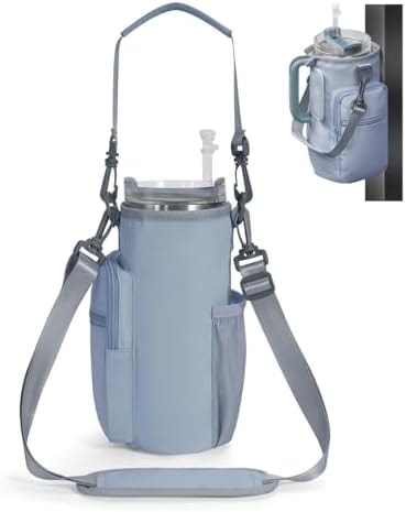 sportsnew Water Bottle Holder Tumbler Carrier Magnetic 40oz Light Blue