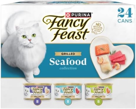 Purina Fancy Feast Grilled Seafood Wet Cat Food, 3 oz Cans, 24-Pack