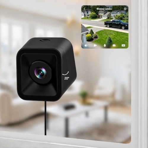 3K 5MP Window Camera with 20° Tilt Angle Dual Mount for 1st & 2nd Floor