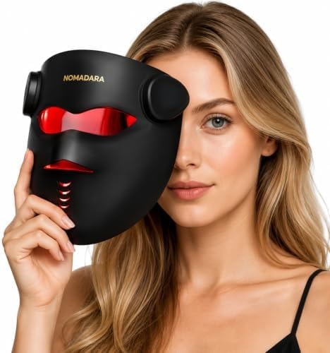 NOMADARA 3D Cordless Red Light Therapy Mask for Face, 9 Modes LED Face Mask