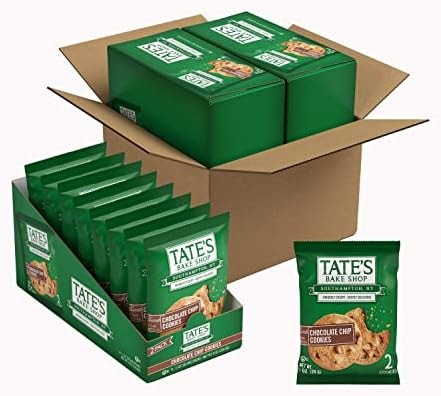 Tate’s Bake Shop Chocolate Chip Cookies, 16 – 2 Cookie Snack Packs (2 Boxes)