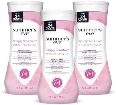 Summer's Eve All-Over Daily Feminine Wash, Simply Sensitive, 15 Fl Oz, 3 Pk