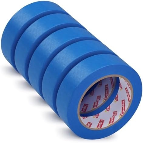 5Rolls Blue Painters Tape 30MM × 55Yd Wide Blue Masking Tape for Painting