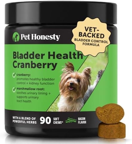 Pet Honesty Vet Recommended Cranberry Supplement for Dogs, 90 Ct, Bacon