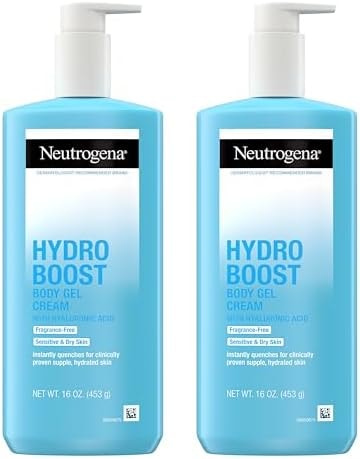 Neutrogena Hydro Boost Body Gel Cream, Fragrance Free, 2 x 16 oz