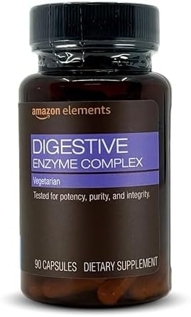 Amazon Basics Digestive Enzyme Complex Capsule, Supports Healthy Digestion, 45 Servings, 90 Count (Pack of 1) (Previously Amazon Elements)