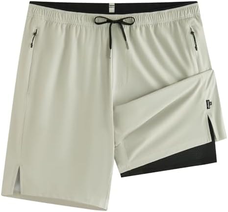 maamgic Mens Swim Trunks 9 Inch Compression Liner Quick Dry Board Shorts