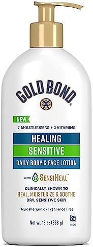 Gold Bond Healing Sensitive Daily Body & Face Lotion for Women & Men, 13 oz