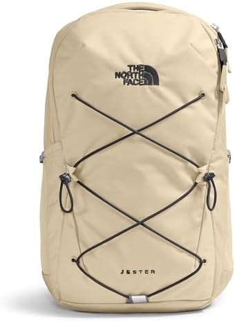 The North Face Women's Jester Everyday Laptop Backpack - Commuter Travel Bag, Laptop Sleeve, Water-Repellent, Gravel/TNF Black, One Size