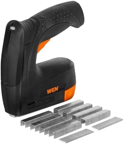 WEN 4V Max Cordless 2-in-1 5/8-Inch Brad Nailer and T50 Crown Stapler with USB Charger (49180)
