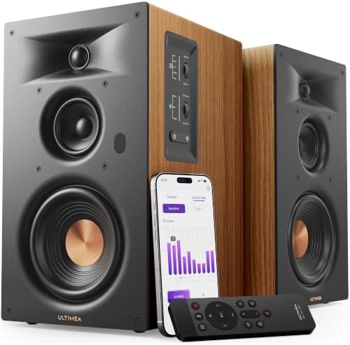 ULTIMEA 3-Way Powered Bookshelf Speakers with Smart App Control, BS-3