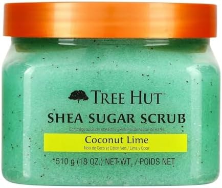 Tree Hut Coconut Lime Body Scrub, Exfoliating Sugar Scrub, Vegan, 18 Oz