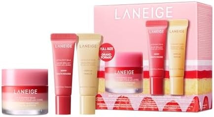 LANEIGE Berry Sweet Lip Trio Set | Lip Sleeping Mask Strawberry Shortcake & Mini Lip Glowy Balms in Berry & Vanilla