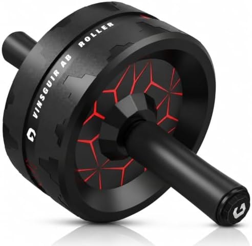 Vinsguir Ab Roller Wheel, Abs Workout Equipment for Abdominal & Core Strength Training, Exercise Wheels for Home Gym, Fitness Equipment for Core Workout with Knee Pad Accessories