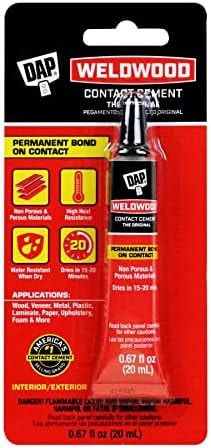 DAP Weldwood Original Contact Cement, Tan, 0.67 Oz (7079800129)