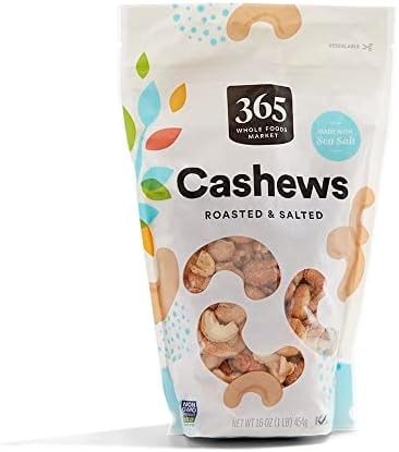 365 by Whole Foods Market, Roasted & Salted Cashews, 16 Ounce