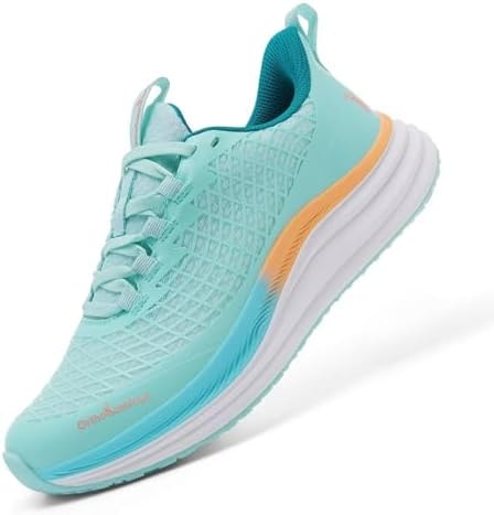 Women's Orthopedic Tennis Sports Casual Walking Shoes: Plantar Fasciitis Orthotic Swollen Feet Pain Relief Heel Spur Sneakers, Arch Support Slip On Athletic Biking Running Shoes Mint Size 8.5
