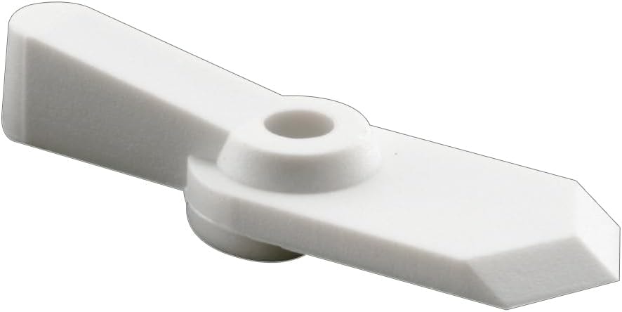 Prime-Line L 5759 Pointer Latch, 5/8 In., Plastic, White, 12 Latches with Screws (12 Pack)