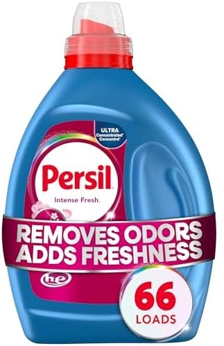 Persil Intense Fresh Everyday Clean Laundry Detergent Liquid, 50 Fl Oz, 66 Loads, Ultra Concentrated Laundry Soap, Deep Cleaning & Lasting Freshness, All Water Temperatures, HE Safe