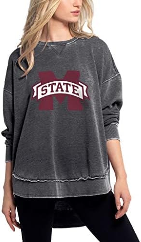 NCAA Mississippi State Bulldogs Womens Pullover Sweatshirt, Charcoal, Large