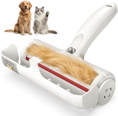 ORDORA Pet Hair Remover Roller, Reusable Lint Roller for Dog and Cat Hair