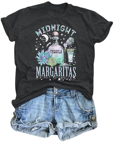 Halloween Witches Shirt Women Tequila Night T-Shirt Witch Cocktail Tees