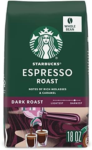 Starbucks Whole Bean Coffee, Dark Roast Coffee, Espresso Roast, 100% Arabica, 1 bag (18 oz)