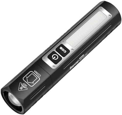 Rechargeable Magnetic Small Powerful Flashlights, Bright Pocket Flashlight