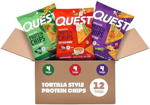 Quest Nutrition Tortilla Protein Chips, Game Day Variety Pack, 12 Count