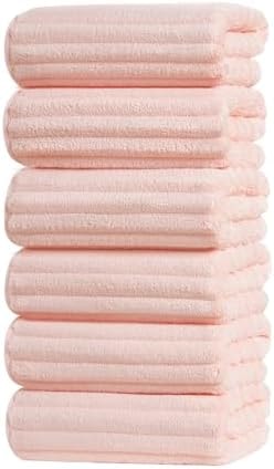 Hand Towels for Bathroom 6pcs, Quick Dry Microfiber, Super Soft, Absorbent