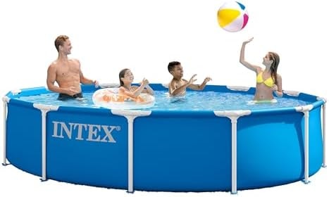 INTEX 28210EP 12ft X 30in Metal Frame Above Ground Swimming Pool (Pump Not Included)