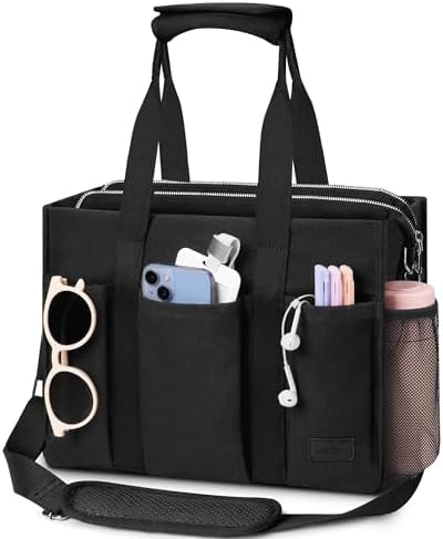 Tote Bag for School, Large Canvas Crossbody Shoulder Bag for College