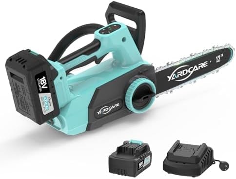 YARDCARE 12-Inch 18V Cordless Chainsaw with 4.0Ah Battery & Charger