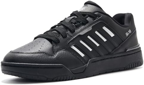 K-Swiss Men's SI-18 Piano Sneaker, Black/Silver, 9.5 M