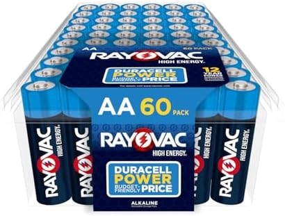 Rayovac AA Batteries, Double A Battery Alkaline, 60 Count