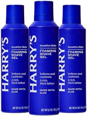 Harry's Foaming Shave Gel for Men with Aloe - 6.7 oz (3 Pack)