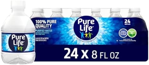 Pure Life Purified Bottled Water - 24 Pack, Mini 8 Fl Oz Bottles