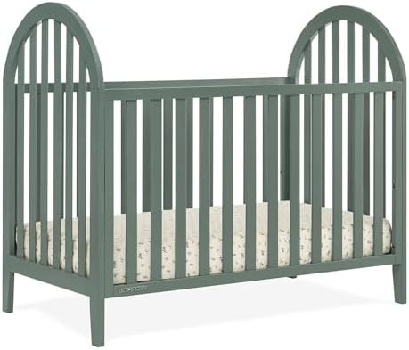 Delta Children Milano 4-in-1 Convertible Crib - Greenguard Gold Certified, Grassy Glen