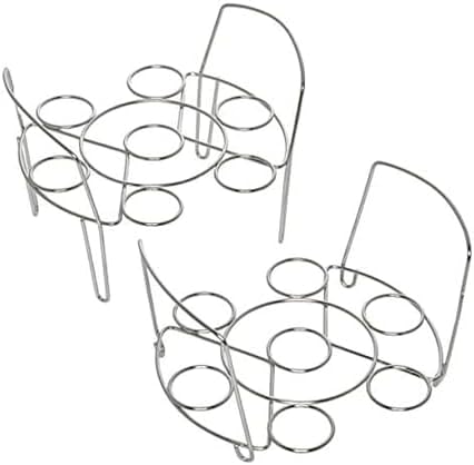 Instant Pot Official Stainless Steel Wire Egg Racks, Set of 2 – Ideal for 6-Quart & 8-Quart Cookers, Ideal for Hard or Soft-Boiled Eggs, Multi-Use Tray for Cooling, Decorating, and Serving