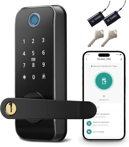 Smart Fingerprint Door Lock with Handle Security Keyless Entry Door Lock