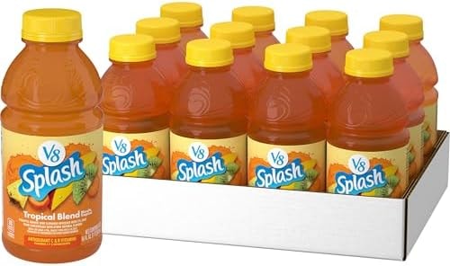 V8 Splash Tropical Blend Flavored Juice Beverage, 16 fl oz Bottle (12 Pack)