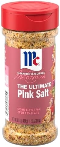 McCormick Himalayan Pink Salt with Black Pepper and Garlic All Purpose Seasoning, 6.5 oz (Pack of 6)