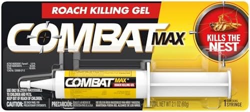 Combat Max Roach Killing Gel, Indoor and Outdoor Use, 1 Syringe, 2.1 Oz