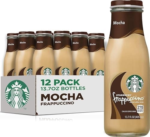 Starbucks Frappuccino Coffee Drink, Mocha, 13.7 fl oz Bottles (12 Pack)