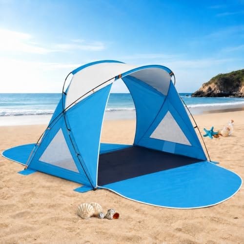 Etto Beach Tent for 2-6 Person,UPF 50+ Sun Shelter with Dual Door Airflow