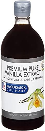 McCormick Culinary Vanilla Extract, 32 fl oz - One 32 Fluid Ounce Container of Gluten Free and Non-GMO Pure Vanilla Extract Made From Premium Vanilla Beans Perfect for Chefs & Home Bakers