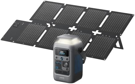 Anker SOLIX C300 DC Portable Power Station and 60W Solar Panel, 288Wh, 300W