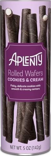 Amazon Brand - Aplenty, Cookies & Cream Rolled Wafers, 5 oz