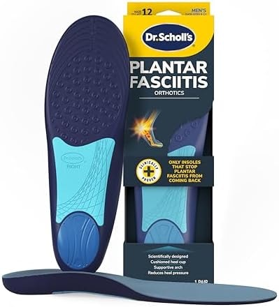 Dr. Scholl’s Plantar Fasciitis Relief Orthotic Insoles for Men - The Only Proven Insole to Stop Plantar Fasciitis from Coming Back, Immediately Relieves Pain, Heel Spurs, Arch Support Inserts